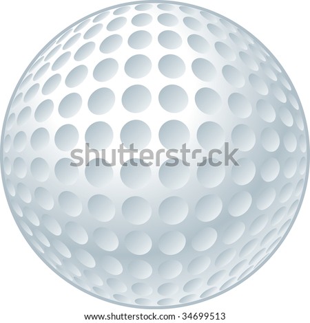 Vector illustration of a golf ball.