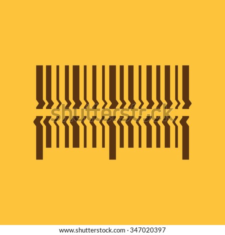 Scan the bar code icon. Barcode scanning symbol. Flat Vector illustration