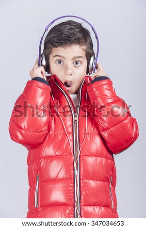 Boy listening to his favorite music