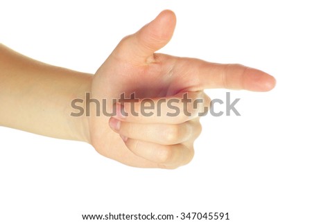 hand isolated on a white background