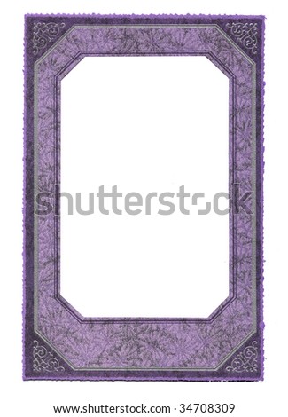 Purple frame, isolated on white