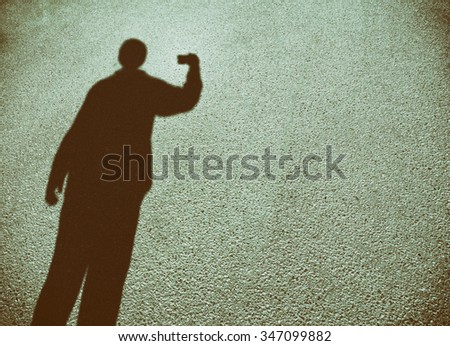 Self portrait shadow abstract street portrait