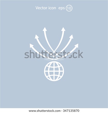 Abstract illustration with swirl arrow globe ,vector illustration