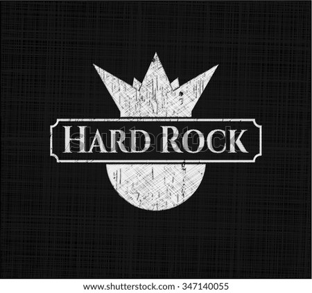 Hard Rock on chalkboard