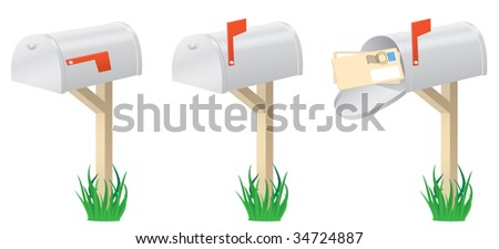The diverse variants of the mailbox, illustration