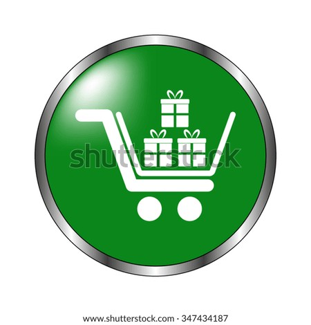 Gift - green  vector icon