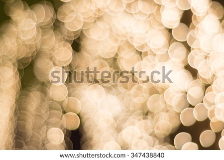 Defocused yellow abstract christmas tree background , blur picture .