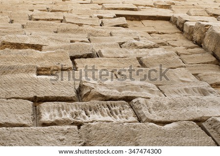 Texture of ancient wall from the Karnak Temple, Luxor, Egypt