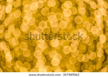 Abstract golden lights bokeh background
