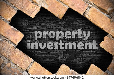 The hole in the brick wall with word property investment