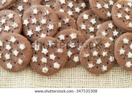 beautiful background of black cookies