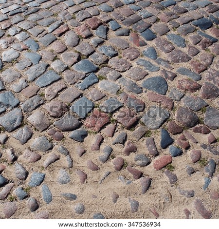 old cobblestone sandy ground in Rügen/Germany