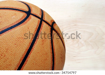 basketball on court
