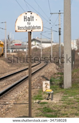 Federal Railways signpost at the freighting station