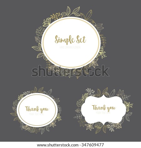 Simple set , Wedding graphic set, flowers, ribbon, floral vector element.