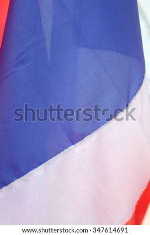 Flag of Thailand. Close up.