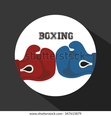 Boxing concept with championship icons design, vector illustration 10 eps graphic.
