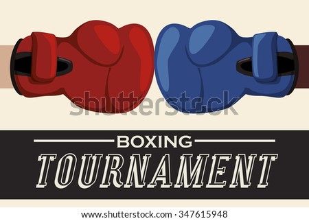 Boxing concept with championship icons design, vector illustration 10 eps graphic.