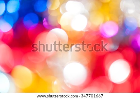 Abstract blue and red bokeh christmas holidays lights on background.