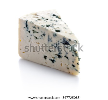  Gorgonzola cheese isolated on a white background Royalty-Free Stock Photo #347725085