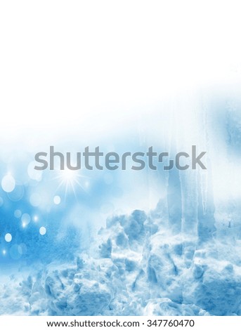 Winter landscape. Background. snow