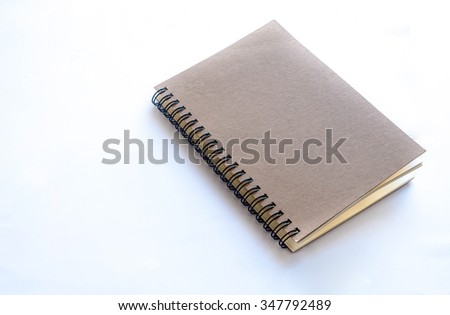 Note book mockup on white background