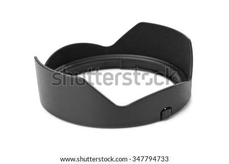 Lens Hood for camera isolated on white background