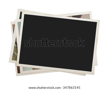 Stack of photos isolated Royalty-Free Stock Photo #347863145