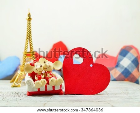 Happy Valentines - heart and mouse