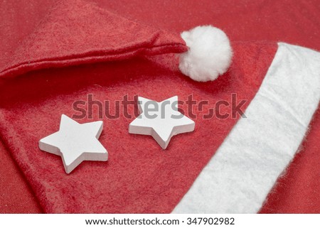 Santa hat with a star shapes 