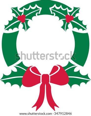 Holly christmas wreath