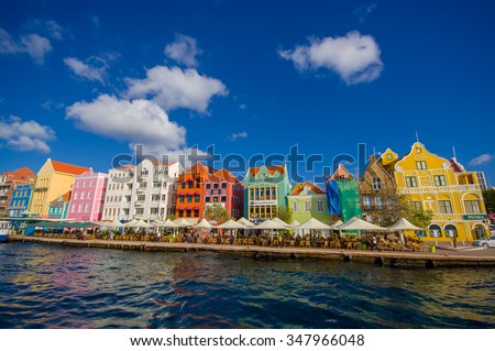 View of downtown Willemstad. Curacao, Netherlands Antilles Royalty-Free Stock Photo #347966048