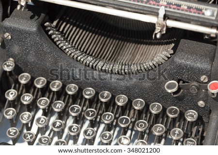 Vintage typewriter for sale at flea market