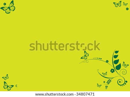 Floral background - fully editable vector image
