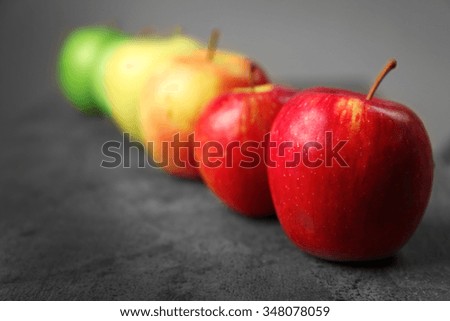 Apples on a table