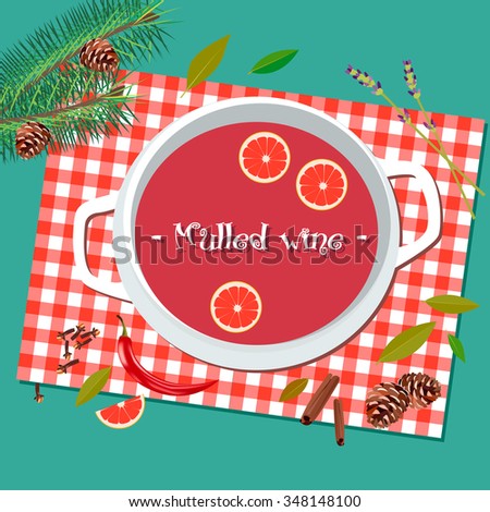mulled wine, vector graphics