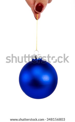 Blue christmas ball decoration