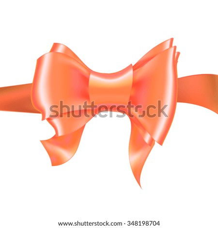 red bow ribbon gift vector