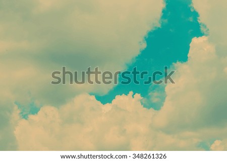 Vintage sky and clouds background.