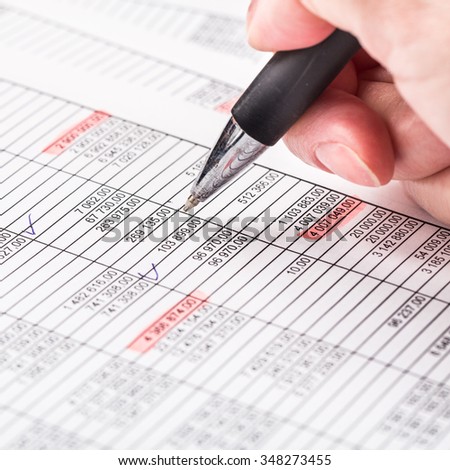 Business woman working with documents in office
