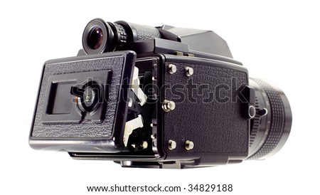 It is old classic 645 medium format camera and was opened.