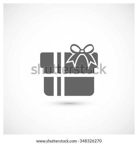 Christmas gift box icon. decorative Pictogram for Christmas. Flat Xmas Icons