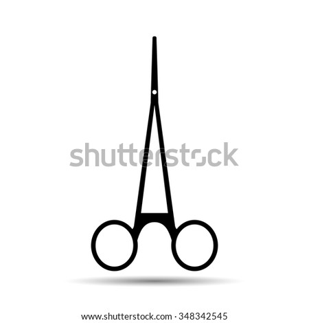 medical forceps. vector illustration