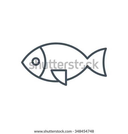  Sea food, fish icon suitable for info graphics, websites and print media. Vector icon.