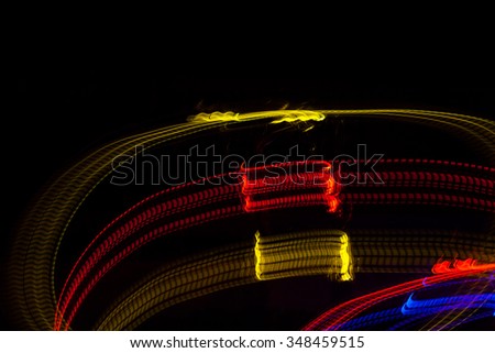 Long exposure small neon lights texture. Modern art. Abstract whit color neon light.