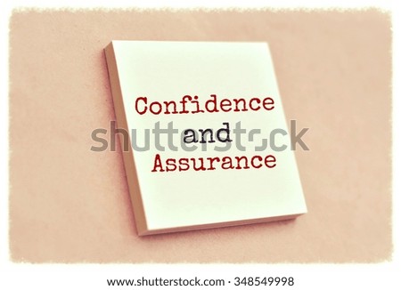 Text confidence and assurance on the short note texture background