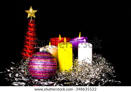 photo of christmas greeting card made of gold tins
