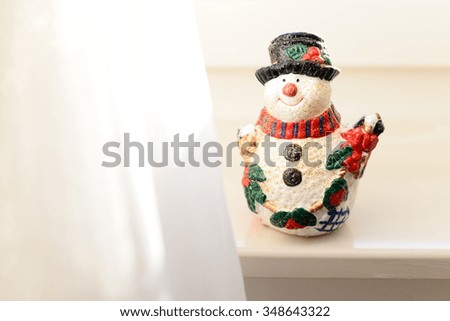 Christmas decoration with Santa Claus / snowman figure