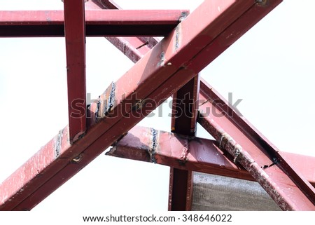 Steel welding to use for building structure.