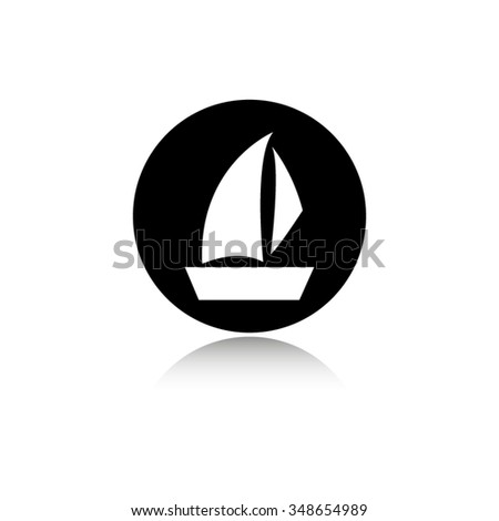 Sailfish boat - vector icon